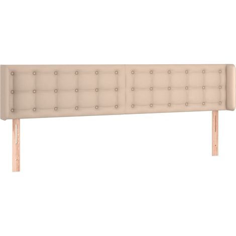 Tête de lit avec oreilles Cappuccino 183x16x78/88 cm Similicuir (1/5)