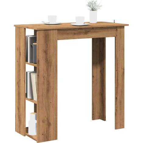 Mesa alta con estante madera roble artisan 102x50x103,5 cm vidaXL