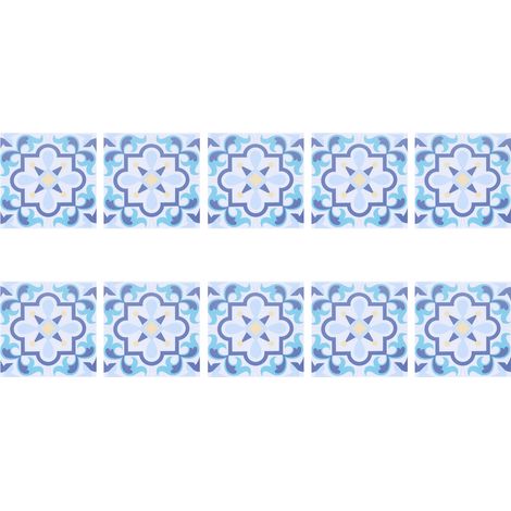 Lot de 10 stickers muraux autocollants résistants à l'huile, déco carrelage pour cuisine salle de bain (BS104) (1/5)