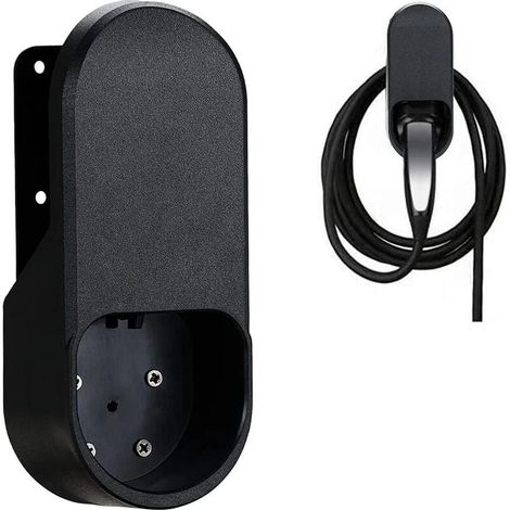 Câble Chargeur EV Connecteur Mural, EV Support Cable Voiture Electrique Organiseur, Support Mural de Chargeur pour Câble de Chargement Mural, Dapté À La Plupart des EV Standard Européens-LIAIKI (1/5)