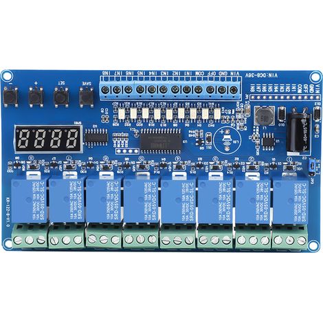 Interface Module à 8 Relais Temporisés Multifonctions, 8-36V DC (1/5)