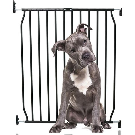 Bettacare Eco Screw Fit Pet Gate, Black, 70cm - 80cm, Screw Fitted Dog Gate, Safety Gate for Puppy (1/4)