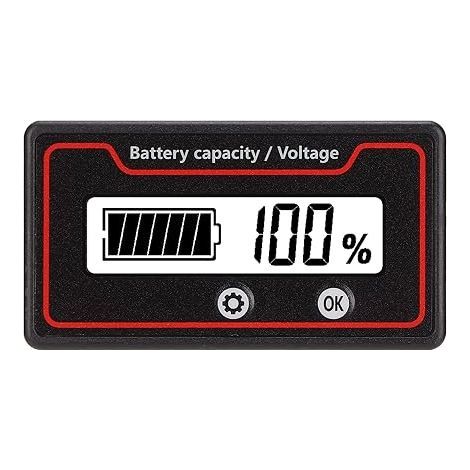 Voltmètre de batterie 12 V 24 V 36 V 48 V 72 V 84 V avec alarme, moniteur de batterie CC professionnel compatible avec les véhicules électriques-AquaForge (1/4)