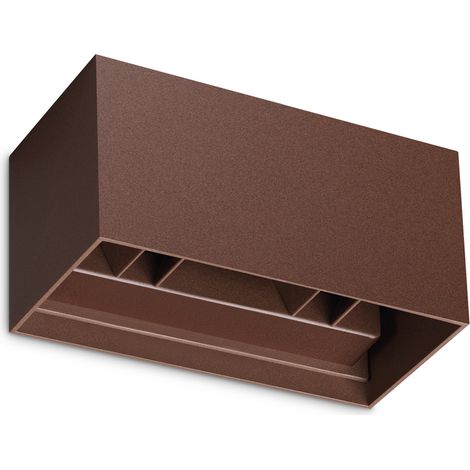 Applique Da Parete Contemporaneo Atom Alluminio Coffee Led 25W 3000K Ip54