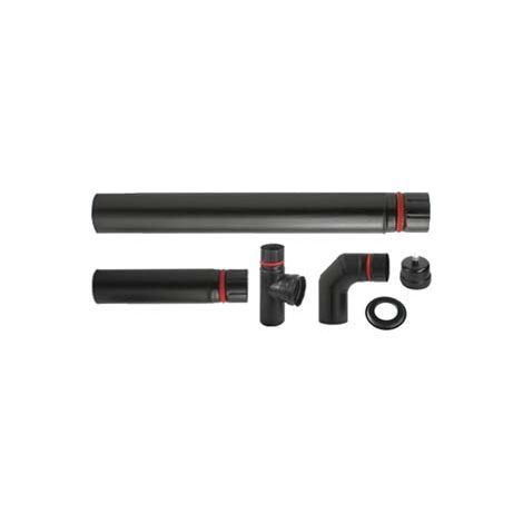 KIT INSTALLAZIONE PER STUFE A PELLET NERO OPACO ALA PELLET ECO ø mm.80 ALA