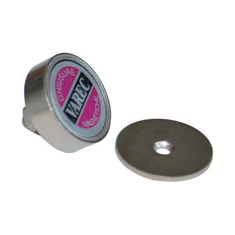 CRICCHETTO MAGNETICO A PASTICCA RPV VAREC - MM 22 KG 3,0 + PERNO + INCONTRO- 12 pezzi