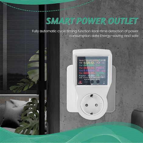 Stromzähler Stromverbrauch kWh Energiezähler EU-Stecker