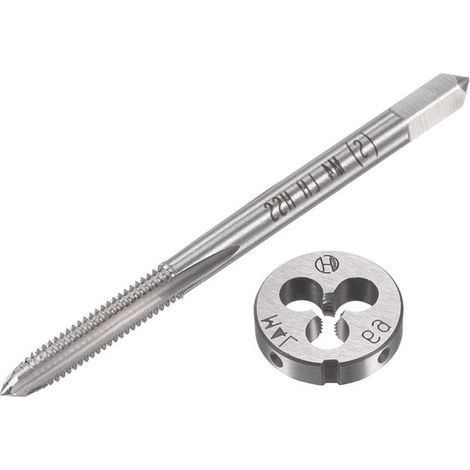 Por shayne，Juego de machos y terrajas métricas，Macho de roscar para zurdos，Acero de alta velocidad，M4x0,7 mm，Reparación eficiente de roscas (1/5)