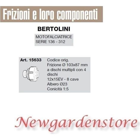 Embrague multidisco motor segadora serie 136 312 BERTOLINI 15633 8cave