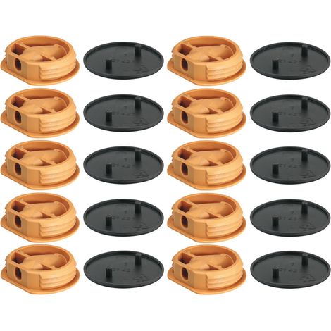 Cyclingcolors – Lot de 10 ferrures d'assemblage beige – Cache en plastique gris foncé RAL 8019 – Pour constructions légères caravane et bateau (1/4)