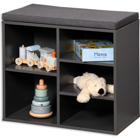 Schuhregal mit Sitzfläche, 5 Ablagen, MDF, Kesper