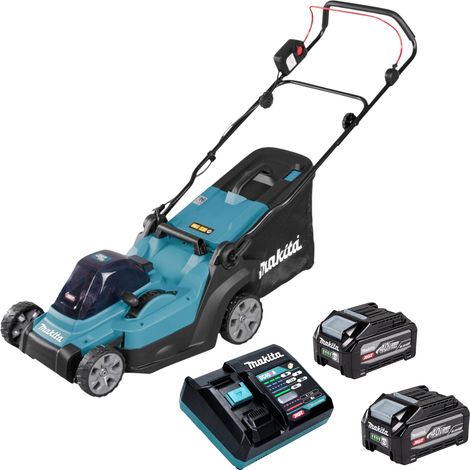 Cortacésped a batería Makita LM 003 GU202, 40 V máx., 38 cm, 40 l + 2 baterías de 4,0 Ah + cargador (1/5)