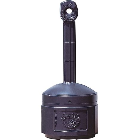 Cenicero urbano para exterior sobre base estable, capacidad 15L de diámetro. 42cm de altura 98cm negro (1/3)