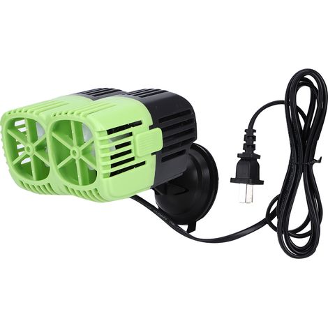 Bomba de olas de doble cabezal para acuario, silenciosa, 25 W, PVC verde, 24000 l/h (1/5)