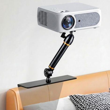 Support de projecteur pour lit et canapé - Bras Fixe 20 cm - Design caché, Compatible avec 99% de projecteurs (1/5)