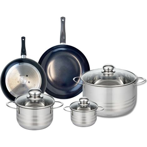 Ensemble de 2 Poêles de cuisson 20 et 24 cm et 3 faitouts 12, 16 et 24 cm Elo Prima Brillant (1/5)
