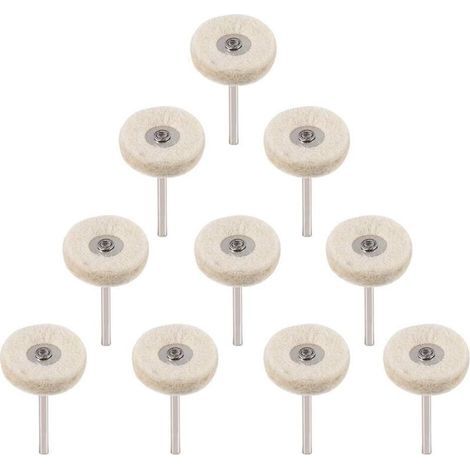 10Pcs Roue de polissage 25mm Laine Feutre Polissage Roues Foret Grinder Roues Brosses Outil Rotatif Avec Poignée (1/5)