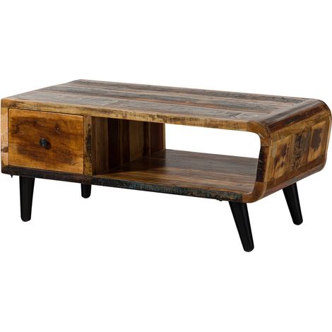 tavolino da salotto in legno di Legno riciclato 120x60x53 multicolore laccato SIXTIES 106