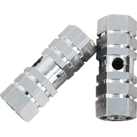 2 Pièces Pattes de Repos Vélo en Alliage d'Aluminium, Colonne Hexagonale Antidérapante (Argent) (1/3)