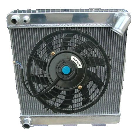 Radiador de aluminio para Jaguar XKE, 3 filas para una mejor refrigeración, ideal para modelos de 1965 a 1967, construcción duradera. (1/5)