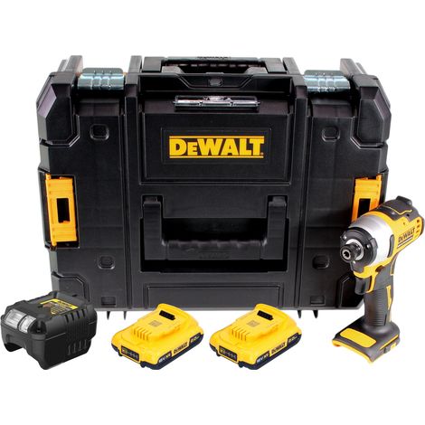 Llave de impacto sin cable DeWalt DCF 809 D2T 18 V 190 Nm 1/4" sin escobillas + 2x batería recargable 2,0 Ah + cargador + TSTAK