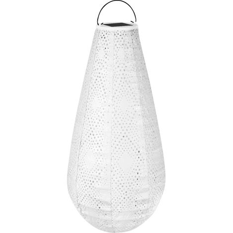 Luna Solarlaterne Drop mit LED - Solar Gartenbeleuchtung - 400x200mm – Ice (1/5)