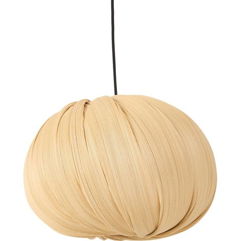 Pendant Lamp Natural Bamboo Lampshade Woven Globe Boho Rustic Japandi Style MNGENI