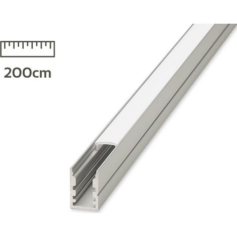 LED Aufbau U-Profil eloxiert 10 x 15mm opal 200cm