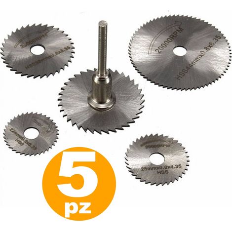 Ensemble D'accessoires 5 Disques Dentés Hss Pour Mini Perceuse Dremel 2000 Tr/min Pour Bois