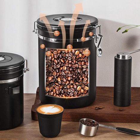 Barattolo per caffè da 2,8 litri - Acciaio inossidabile - Per caffè e altro (1/4)
