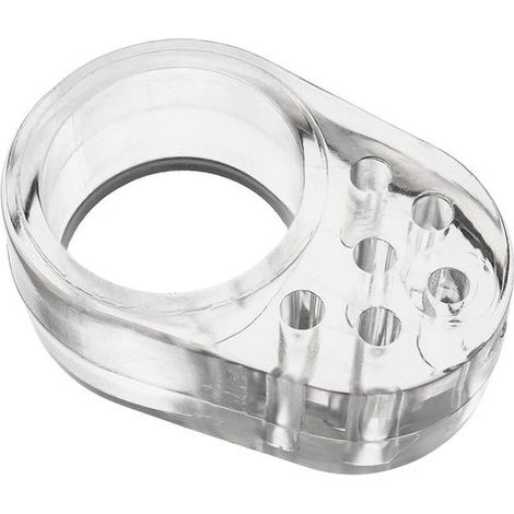 Topes para manijas de puerta (paquete de 6) – Anillo transparente – Almohadilla amortiguadora – Tope de puerta de silicona transparente – Evita daños en la pared – 1,8 cm de diámetro (1/5)