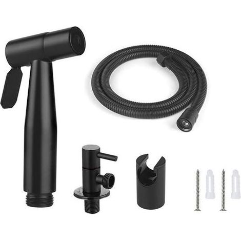 Pulvérisateur De Toilettes Noir Pulvérisateur Douche Hygiénique De Bidet Robinet À Fixation Mural À Haute Pression Et Économique Mais Robuste (1/5)