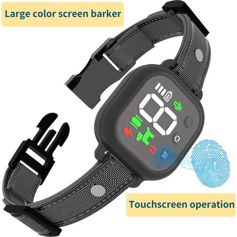Collier anti-aboiements à écran couleur 2026, collier de dressage vibrant pour chien, best-seller Amazon, dispositif anti-aboiements automatique (1/4)