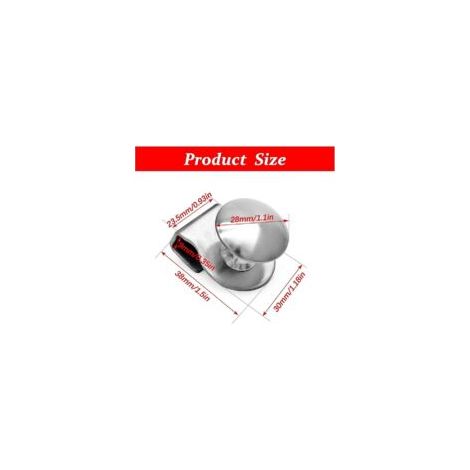 Abrazaderas de acero inoxidable para puertas de cristal, 2 unidades, para cristal de 5-8 mm, abrazaderas para manijas de puertas de cristal, no requieren perforación - Crezuo