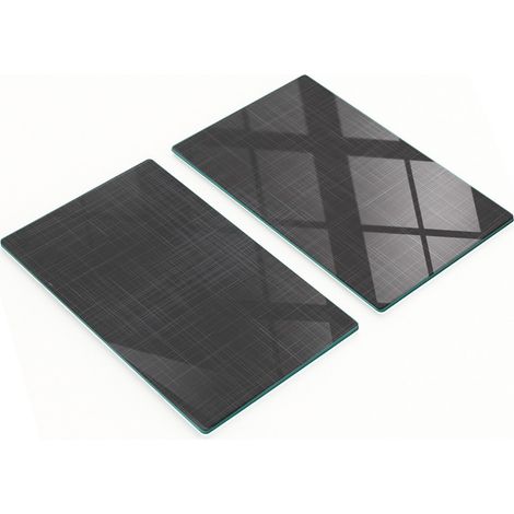 Taglieri decorativi in vetro per snack, effetto lino, 2x30x52 cm (1/5)