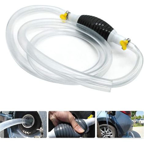 Pompe à Siphon à essence avec tuyau de Siphon de 2M pour réservoir de carburant de bateau à essence de voiture d'huile d'essence (1/5)