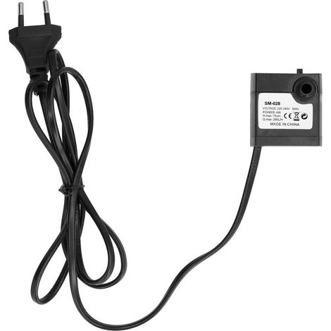 Mini pompe à eau submersible pour aquarium, bassin, fontaine, circulation, hydroponie, 4 W, prise UE, 220 V (1/5)