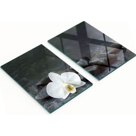 Tablas de cocina decorativas multifuncionales de vidrio Orquídea 2x40x52 cm (1/5)