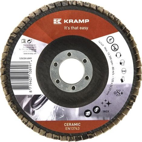 Disco lamellare ceramico 125mm K40 UNIVERSALE 125CEK40KR (1/2)
