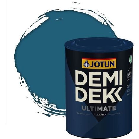 Peinture Bois - DEMI DEKK ULTIMATE - Lasure Opaque Satinée - RAL 5009 - 0,75L - Bleu Azur (1/2)