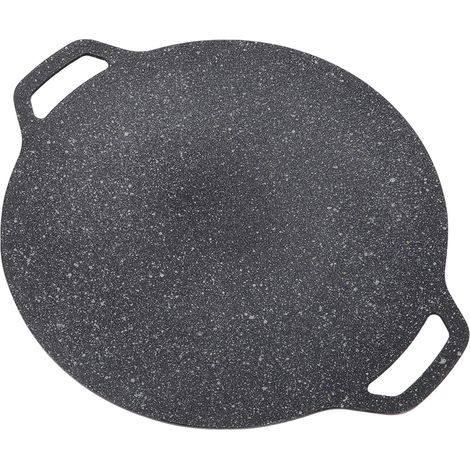 Poêle à frire ronde en fonte d'aluminium avec poignées, idéale pour la randonnée, l'escalade, le camping et la pêche en lac. (1/5)