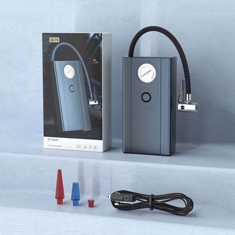 Compresseur D Air - 150 Psi - Pour Vélo Moto Voiture - Affichage À Pointeur - Port Usb - 1 Pièce (1/5)