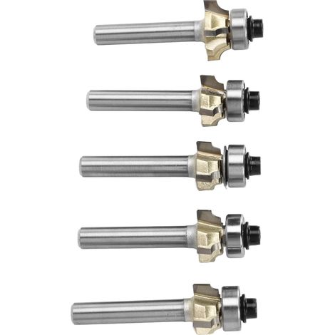 Ensemble professionnel de couteaux à angle arrondi à 4 lames, manche 1/4, outil de finition et d'ébavurage, lame de rabot pour travail du bois, coffret de menuiserie. (1/5)