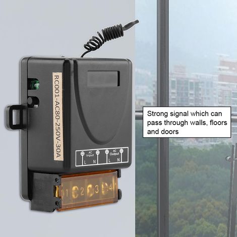 3000W Drahtloses Relais Einweg-Fernbedienungsschalter Empfänger Sender (AC80-250V) (1/5)
