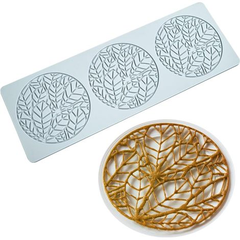 1 Moule en silicone Feuille, Antiadhésif Silicone, Résistant Chaleur, Pour Fondant Chocolat Pâtisserie (1/5)