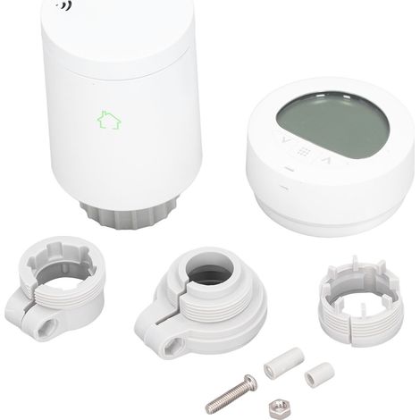 Soavoa Tête Thermostatique HY701 Zigbee WiFi Programmable Écran Pivotant Compatible Alexa Google Home Lot de 2 (1/4)