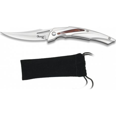 Messer Albainox plus, mango aus Stahl-Perlmutt-Imitat, Klinge aus rostfreiem Stahl 8,5 cm, mit Clip