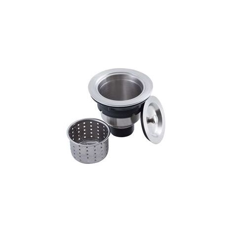 Bonde d'évier de cuisine 31/2 pouces Acier inoxydable 304 Hauteur 3,85 pouces Compatible éviers standard américains (1/5)