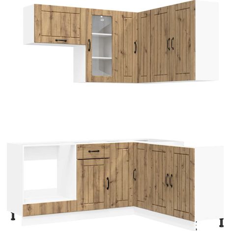 Kücheneinheit LUCCA 8 pcs Artisan-Eiche Holzwerkstoff vidaXL (1/5)