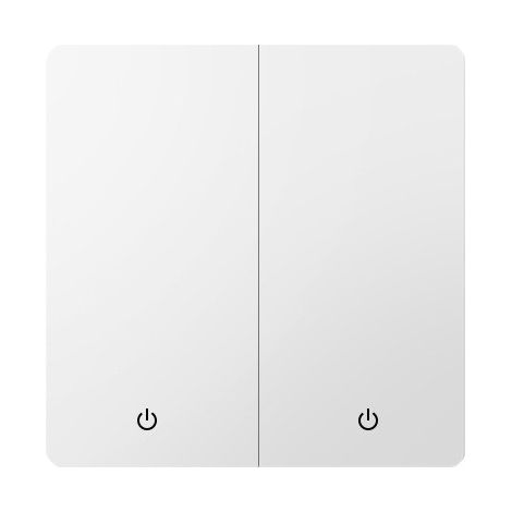 329703 INTERRUPTEUR À BASCULE DOUBLE BLANC PUR BRILLANT